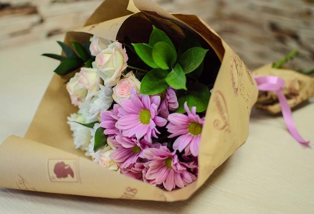 Букет цветов из: Розы и Хризантемы в Гуеве