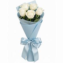 Букет 5 Белых роз Проуд в Гуеве
