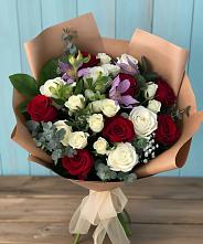 Букет цветов из:  Розы и Альстромерии в Гуеве
