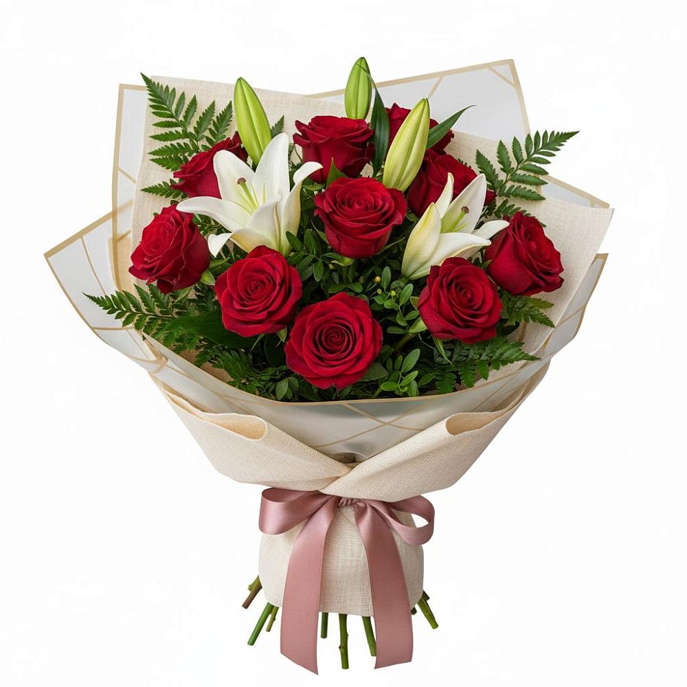 Букет цветов из: Лилии и Розы в Гуеве