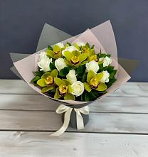 Букет цветов из:  Орхидеи и Розы в Гуеве