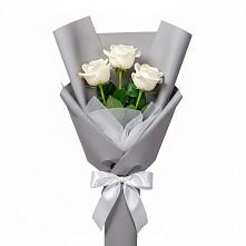 Букет 3 белые розы #REPLACE_PRED# Гуеве