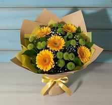 Букет цветов из:  Герберы и Хризантемы в Гуеве