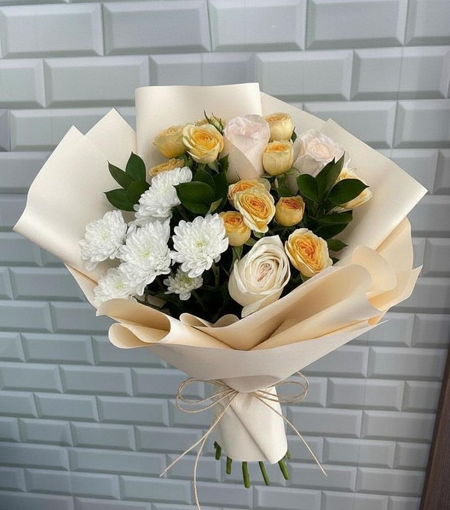 Букет цветов из: Розы и Хризантемы в Гуеве