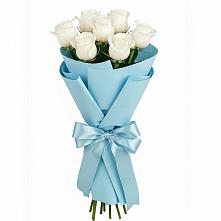 Букет 7 белых роз Проуд в Гуеве