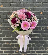 Букет цветов из:  Герберы и Хризантемы в Гуеве