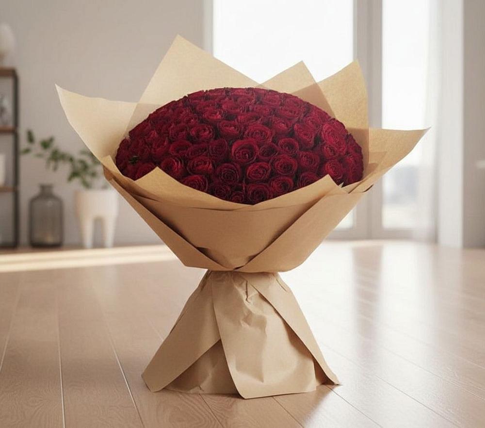 Букет 101 Красная роза в Гуеве