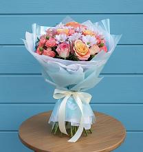 Букет цветов из:  Хризантемы и Розы в Гуеве