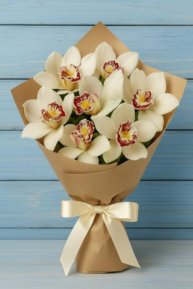 Букет цветов из: Орхидеи и Розы в Гуеве