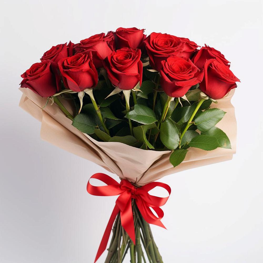 Букет 11 Красных роз Эдлесс Лав в Гуеве