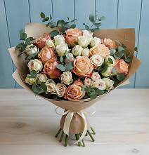 Букет цветов из:  Альстромерии и Розы в Гуеве